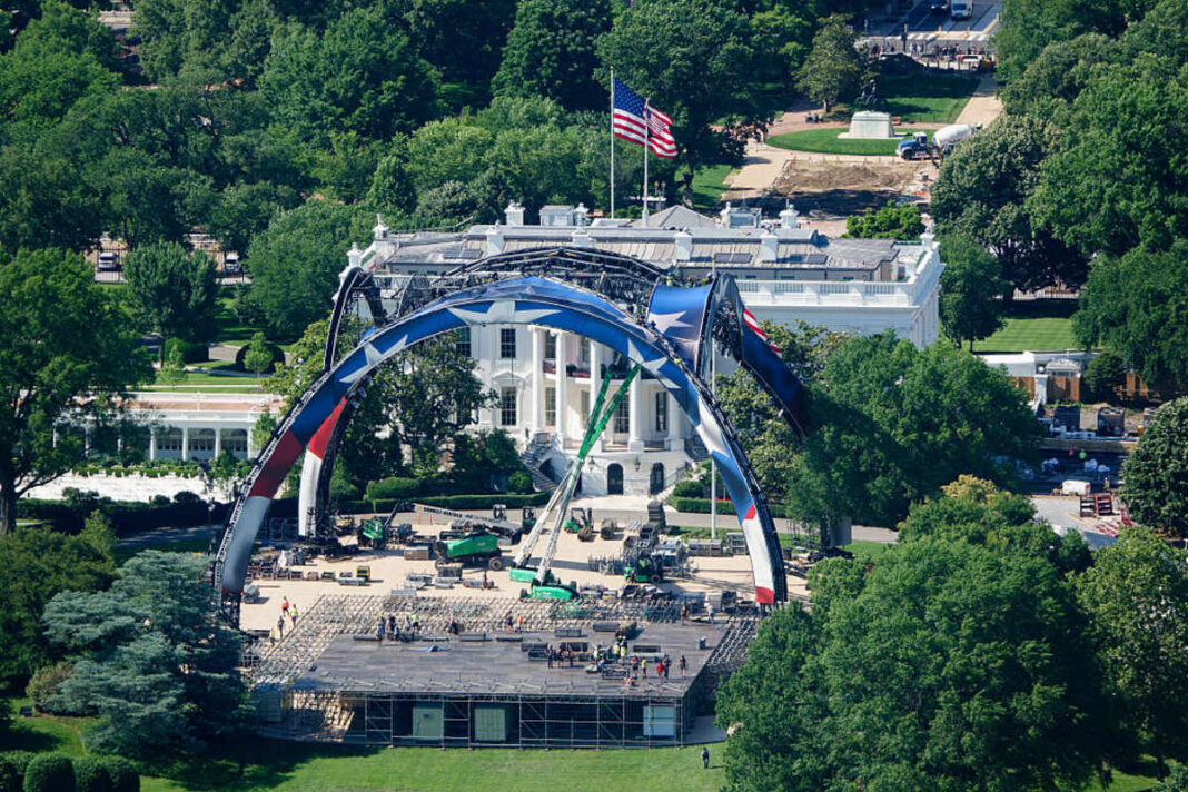 Trump built a $60 million arena on the White House lawn and is now considering keeping it forever Trump built a $60 million arena on the White House lawn and is now considering keeping it forever