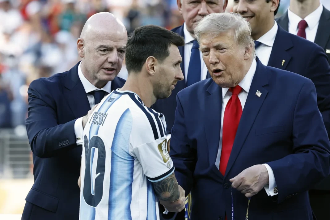 Trump rooted for Argentina. Spain won. He handed them the trophy anyway Trump rooted for Argentina. Spain won. He handed them the trophy anyway