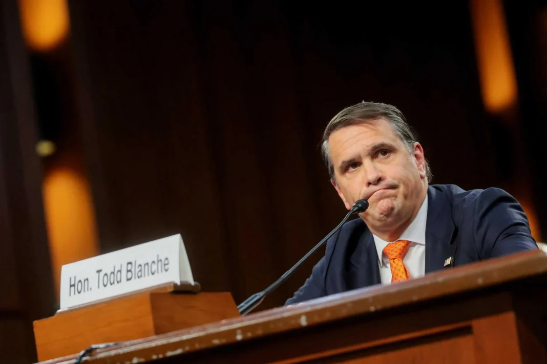 Blanche got the AG job by defending Trump on 34 felony counts. Now the Senate is confirming him Blanche got the AG job by defending Trump on 34 felony counts. Now the Senate is confirming him