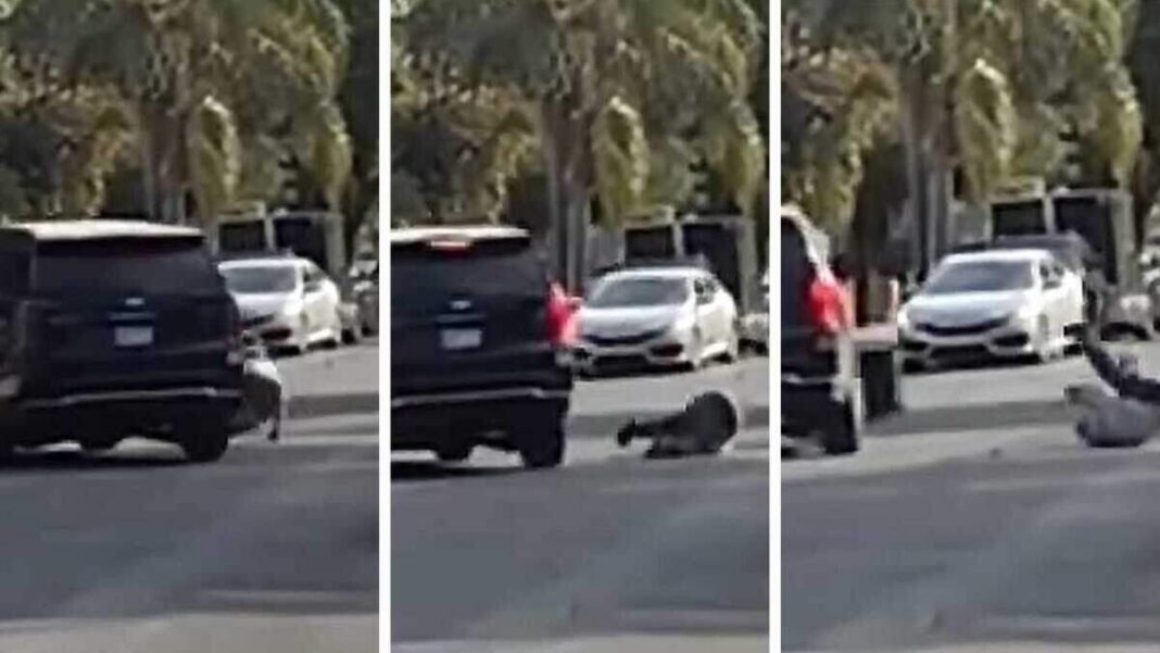 ICE Said He Jumped on SUV. Police Say Video Shows Otherwise. ICE Said He Jumped on SUV. Police Say Video Shows Otherwise.